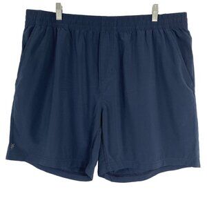 Rhone Shorts Blue Solid Athletic Pull‎ On Running Men's 2XL